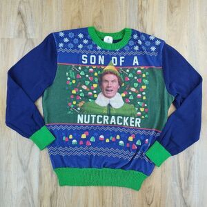 🔹️Elf Son of a Nutcracker Long Sleeve Christmas Sweater Men's XLarge